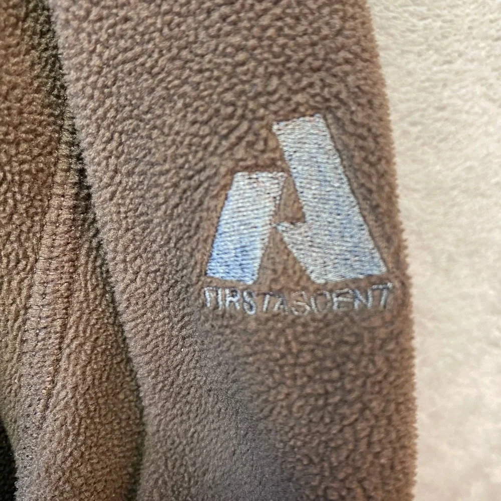 Eddie Bauer First Ascent Polartec Fleece Quarter Zip Brown Mens XL
